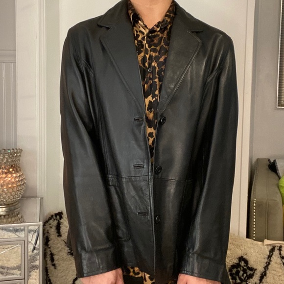 Vintage Wilson leather oversized trendy fit jacket - Picture 2 of 12
